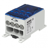 MOREK - OJL400A niebieski blok dystrybucyjny - rozdzielczy we. 1xAl/Cu240 wyj.  4x35/3x50mm2  1000VAC/DC - MAB1401B10