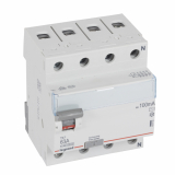 LEGRAND - WYŁĄCZNIK RÓŻNICOWY 63A/100MA 4 BIEGUNY TYP AC P304 - 411719