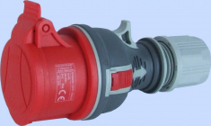 ELEKTROMET DZIERŻONIÓW - GNIAZDO PRZENOŚNE PROSTE GPP 16A 3P+Z 400V CZERWONY - 921871
