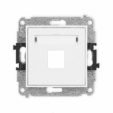 KARLIK - MINI BIAŁY Mechanizm gniazda multimedialnego pojednczego bez modułu (standard Keystone) - MGM-1P