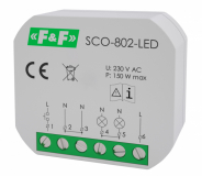 F&F - Ściemniacz oświetlenia SCO-802-LED do źródeł światła LED, z pamięcią ustawień natężenia oświetlenia, z funkcją Softstart. - SCO-802-LED