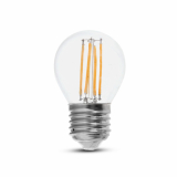 V-TAC -  6W G45 Filament / Klosz Transparentny/ Barwa:6400K / Trzonek: E27 - 2844