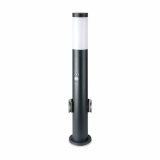 V-TAC - VT-838 Lampa BOLLARD / Obudowa: Stal nierdzewna z PIR i gniazdem / Wysokość: 60cm / Gniazdo: E27 / IP44 / Kolor: Szary - 8976