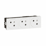 LEGRAND - MOSAIC GN 3X2P+Z PODŁĄCZENIE PRZEZ ZAC AUTOMATYCZNE-6 MODUŁÓW BIAŁE 16A-250V~ - 278165L
