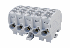 SIMET - BLOK ROZDZIELCZY ODGAŁĘŹNY SCB 25-5X AL./CU 80150 SIMBLOCK SZARY PRĄD ZNAMIONOWY:152A/101A|NAPIĘCIE ZNAMIONOWE:1000V|PRZEKRÓJ:2x25mm2/2x16mm2 - 81500002