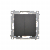 KONTAKT SIMON - Przycisk „dzwonek” z podświetleniem LED (moduł) 10AX, 250V~, szybkozłącza; czarny - DD1L.01/49