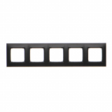 KONTAKT SIMON - Ramka 5-krotna PREMIUM do puszek karton-gips IP20 / IP44; czarny - DRK5/49