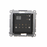 KONTAKT SIMON - Regulator temperatury z wyświetlaczem z czujnikiem wewnętrznym (moduł) 16(2) A, 230V~; czarny - DTRNW.01/49