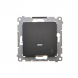 KONTAKT SIMON - Łącznik krzyżowy z podświetleniem LED (moduł) 10AX, 250V~, szybkozłącza; czarny - DW7L.01/49