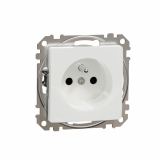 SCHNEIDER ELECTRIC - GNIAZDO POJEDYŃCZE Z UZIEIENIEM 2P+Z Z PRZESŁONAMI ZACISKI AUTOMATYCZNE BIAŁE SEDNA DESIGN - SDD111012