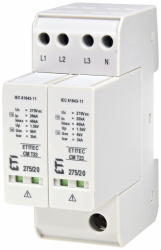 ETI - OGRANICZNIK PRZEPIĘĆ AC T2, T3 (C, D) ETITEC CM T23 275/20 4+0 - 002440652