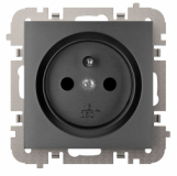 ELEKTRO-PLAST NASIELSK - GNIAZDO POJEDYNCZE 2P+Z CZARNY VESTRA - 3833-19