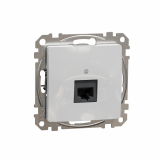 SCHNEIDER ELECTRIC - Gniazdo komputerowe RJ45 kat.5e UTP, srebrne aluminium Sedna Design - SDD113451