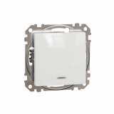 SCHNEIDER ELECTRIC - ŁĄCZNIK SCHODOWY PODWÓJNY 16AX Z PODŚWIETLENIEM BIAŁY SEDNA DESIGN - SDD111166L