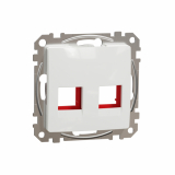 SCHNEIDER ELECTRIC - Sedna Design, Płytka centralna 2xRJ45 do wkładów 5e-6 UTP KRONE, białe - SDD111441C