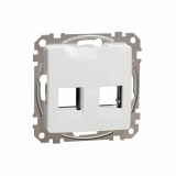 SCHNEIDER ELECTRIC - Sedna Design, Płytka centralna 2xRJ45 do wkładów 5e-6 UTP AMP, białe - SDD111442C