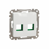 SCHNEIDER ELECTRIC - Sedna Design, Płytka centralna 2xRJ45 do wkładów 5e-6 UTP Systimax, białe - SDD111443C