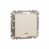 SCHNEIDER ELECTRIC - Sedna Design, Łącznik 2-biegunowy 16AX z sygnalizacją załączenia, beżowy - SDD112162N