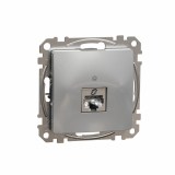 SCHNEIDER ELECTRIC - Sedna Design, Gniazdo komputerowe RJ45 kat.6 STP, srebrne aluminium - SDD113461S