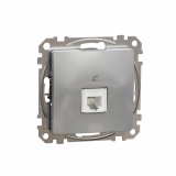 SCHNEIDER ELECTRIC - Sedna Design, Gniazdo telefoniczne RJ11, srebrne aluminium - SDD113491