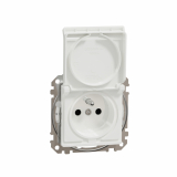 SCHNEIDER ELECTRIC - Sedna Design, Gniazdo 2P+PE z przesłonami IP44 (zaciski bezgwintowe), białe - SDD211014