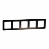 SCHNEIDER ELECTRIC - Sedna Elements, Ramka 5-krotna, szkło czarne - SDD361805