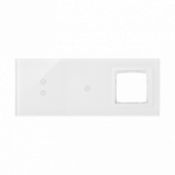 KONTAKT SIMON - Panel dotykowy S54 Touch, 3 moduły, 2 pola dotykowe pionowe + 1 pola dotykowe + 1 otwór na osprzęt S54, biała perła - DSTR3310/70