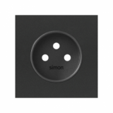 KONTAKT SIMON - Pokrywa gniazda pojedynczego; czarny mat - 10000068-238
