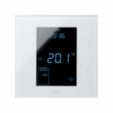 KONTAKT SIMON - Termostat iO z czujnikiem wewnętrzym 10A, 127-230V, zaciski śrubowe. !Wersja kompletna - monoblock do puszki 1-krotnej.; biały - 10000810-130