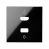 KONTAKT SIMON - Pokrywa do gniazda HDMI+ USB; czarny - 10001095-138