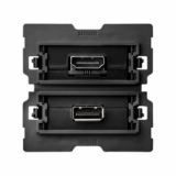 KONTAKT SIMON - Gniazdo HDMI, v 1.4 żeńskie + USB, 2.0, typ A żeńskie (mechanizm, bez ramki montażowej) - 10000563-039