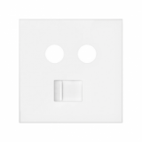 KONTAKT SIMON - Pokrywa gniazda antenowego R/TV-SAT + komputerowe RJ45 kat.6 ; biały mat - 10000072-230