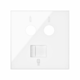 KONTAKT SIMON - Pokrywa gniazda antenowego R/TV-SAT + komputerowe RJ45 kat.6 ; biały - 10000072-130