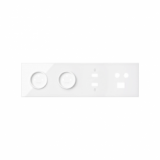 KONTAKT SIMON - Panel 4-krotny: 2 gniazda + HDMI + USB + TV/SAT+ RJ45; biały - 10020406-130