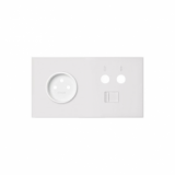 KONTAKT SIMON - Panel 2-krotny: 1 gniazdo + 1 TV + 1 RJ45; biały mat - 10020226-230