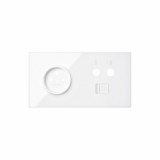 KONTAKT SIMON - Panel 2-krotny: 1 gniazdo + 1 TV + 1 RJ45; biały - 10020226-130