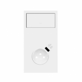 KONTAKT SIMON - Panel 2-krotny pion: klawisz + gniazdo z zintegrowaną ładowarką USB; biały mat - 10020232-230