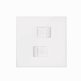 KONTAKT SIMON - Panel 1-krotny: 2 gniazda RJ45; biały mat - 10020111-230