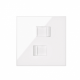 KONTAKT SIMON - Panel 1-krotny: 2 gniazda RJ45; biały - 10020111-130