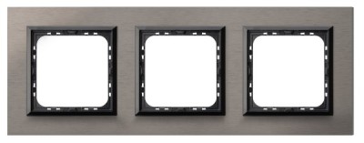 OSPEL - RAMKA POTRÓJNA ALUMINIUM 4MM SZCZOTKOWANASATYNA SONATA - R-3RAC/63/25
