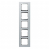 HAGER - RAMKA PIĘCIOKROTNA SZKLANA ALUMINIUM B.7 - 10156414