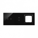 KONTAKT SIMON - PANEL DOTYKOWY S54 TOUCH, 3 MODUŁY, 2 POLA DOTYKOWE POZIOME + 2 POLA DOTYKOWE PIONOWE + 1 OTWÓR NA OSPRZĘT S54, WULKANICZNA LAWA - DSTR3230/75