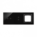 KONTAKT SIMON - PANEL DOTYKOWY S54 TOUCH, 3 MODUŁY, 2 POLA DOTYKOWE POZIOME + 2 POLA DOTYKOWE PIONOWE + 1 OTWÓR NA OSPRZĘT S54, ZASTYGŁA LAWA - DSTR3230/73
