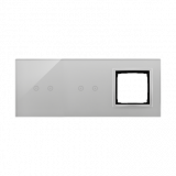 KONTAKT SIMON - PANEL DOTYKOWY S54 TOUCH, 3 MODUŁY, 2 POLA DOTYKOWE POZIOME + 2 POLA DOTYKOWE POZIOME + 1 OTWÓR NA OSPRZĘT S54, SREBRNA MGŁA - DSTR3220/71