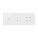 KONTAKT SIMON - PANEL DOTYKOWY S54 TOUCH, 3 MODUŁY, 1 POLE DOTYKOWE + 4 POLE DOTYKOWE +  4 POLE DOTYKOWE, BIAŁA PERŁA - DSTR3144/70