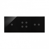 KONTAKT SIMON - PANEL DOTYKOWY S54 TOUCH, 3 MODUŁY, 1 POLE DOTYKOWE + 4 POLE DOTYKOWE + 2 POLA DOTYKOWE POZIOME, ZASTYGŁA LAWA - DSTR3142/73