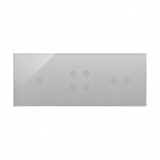 KONTAKT SIMON - PANEL DOTYKOWY S54 TOUCH, 3 MODUŁY, 1 POLE DOTYKOWE + 4 POLE DOTYKOWE + 2 POLA DOTYKOWE POZIOME, SREBRNA MGŁA - DSTR3142/71