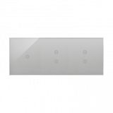 KONTAKT SIMON - PANEL DOTYKOWY S54 TOUCH, 3 MODUŁY, 1 POLE DOTYKOWE + 2 POLE DOTYKOWE PIONOWE + 2 POLA DOTYKOWE PIONOWE, SREBRNA MGŁA - DSTR3133/71