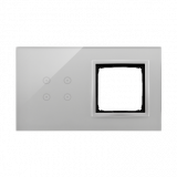 KONTAKT SIMON - PANEL DOTYKOWY S54 TOUCH, 2 MODUŁY, 4 POLA DOTYKOWE + 1 OTWÓR NA OSPRZĘT S54, SREBRNA MGŁA - DSTR240/71