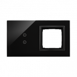 KONTAKT SIMON - PANEL DOTYKOWY S54 TOUCH, 2 MODUŁY, 2 POLA DOTYKOWE PIONOWE + 1 OTWÓR NA OSPRZĘT S54, WULKANICZNA LAWA - DSTR230/75